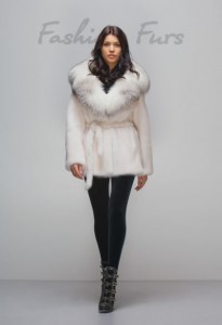 Куртка кожаная ворот из меха норки/чернобурки.ADAMO.Art. 432200. Цена 23 900 грн.