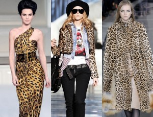 стильные леопардовые платья, куртки и пальто от известных кутюрье