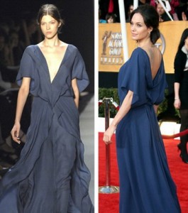 Анджелина Джоли появилась на публике в платье задом наперед