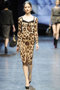 леопардовое платье от D&G