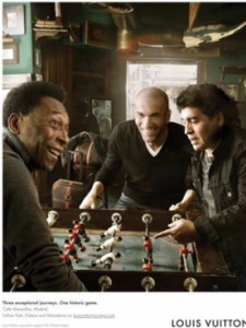 Пеле, Зидан и Марадона в рекламном ролике «Louis Vuitton»