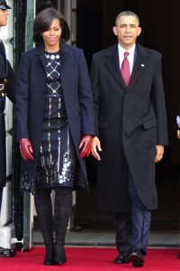 На приеме, посвященном китайскому президенту Мишель Обама надела Alexander McQueen