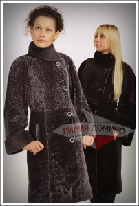 Дизайнерское пальто из астрагана с норкой . Цена 9930 грн