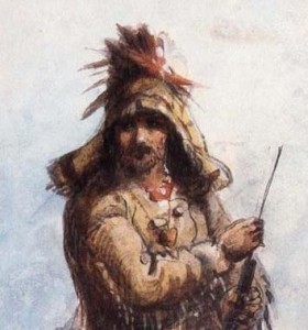 "Охотник на пушных зверей", Alfred Jacob Miller, 1837