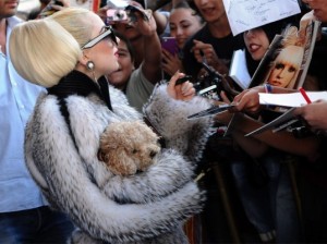 Lady Gaga любит шубы из натурального меха