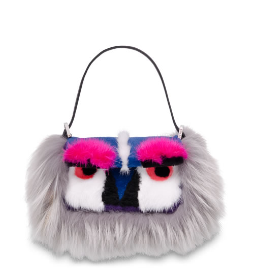 Меховая сумочка Fendi с глазами