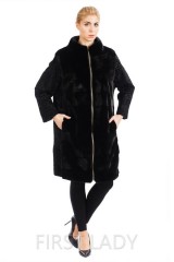 Italian mink coat color of eggplant