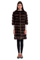 Шуба Fabrizio Ferrario Furs соболь silvery арт. 531. Фото 1