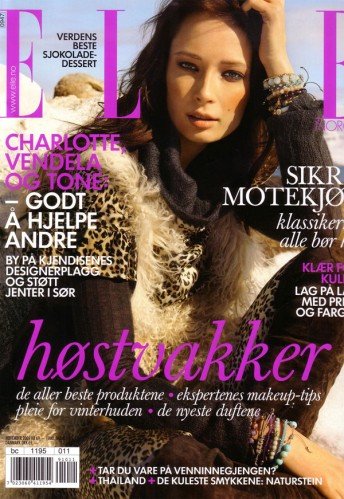 Меховая фотосессия эстонской красавицы Тииу Куик для Elle Norway
