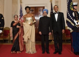 Вечерние платья первых леди США и Индии
