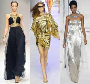 платья золотого и серебрянного цвета будут особо популярны в этом году