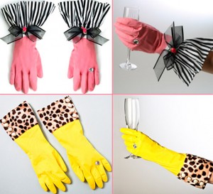 Резиновые перчатки с брильянтами от Spoon Sisters