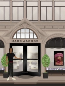 Мультипликационный виртуальный магазин был открыт Марк Джейкобс. Никакой серьезной стилистики интернет-сайтов и скучного белого фона