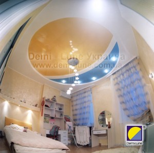 Дизайн интерьера для модной спальни - натяжные потолки DEMI-LUNE