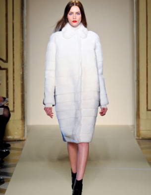 Gabriele Colangelo белое меховое пальто