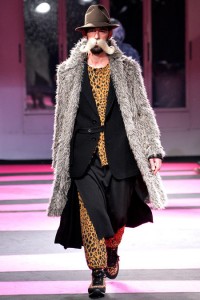 Yohji Yamamoto осень 2013, мужская меховая мода по-восточному