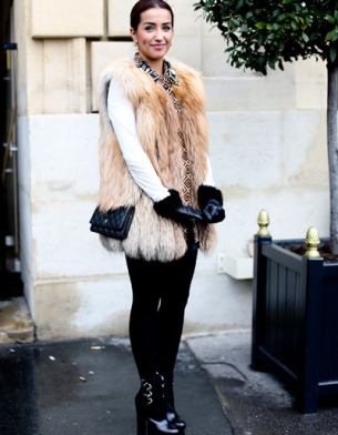 Уличная меховая мода на Paris Fashion Week (haute couture)