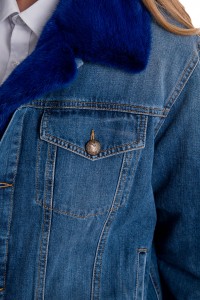 Джинсовая куртка Nello Santi норка Арт 103. Фото 3