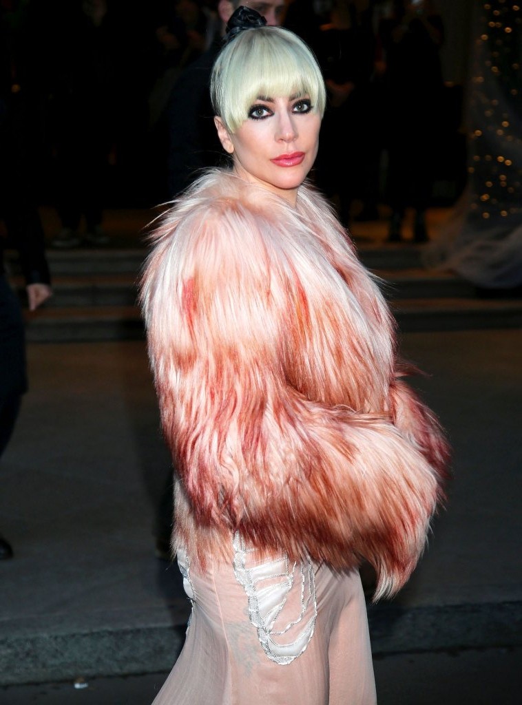 Lady Gaga показалась на публике в куртке из козьего меха от Francesco Scognamiglio за $ 6400